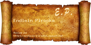 Endlein Piroska névjegykártya