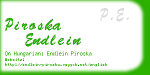 piroska endlein business card